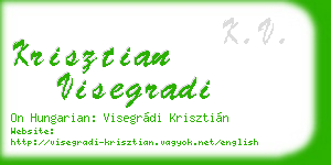 krisztian visegradi business card